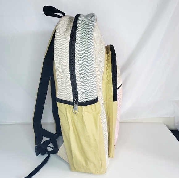 MOVING SALE FINAL PRICE NWOT Handmade Hemp & Cotton Patchwork Back… - Picture 6 of 6